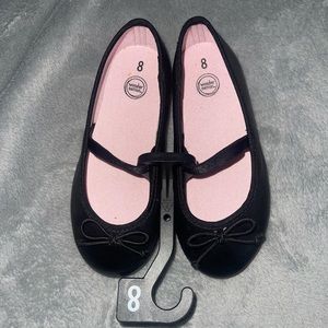 NWOT Wonder Nation Girls Kids Size 8 Black Dress Shoes